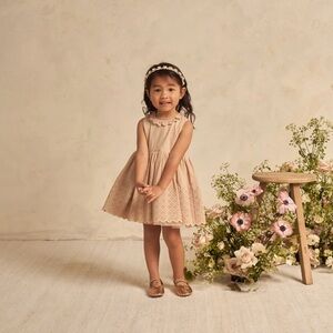 🆕 NORALEE- NWT - Georgia Adorable Beige Lace Dress Girls - Antique - 8